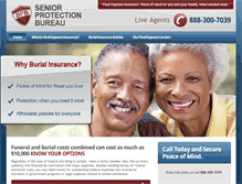 Tablet Screenshot of burialinsurancenetwork.com
